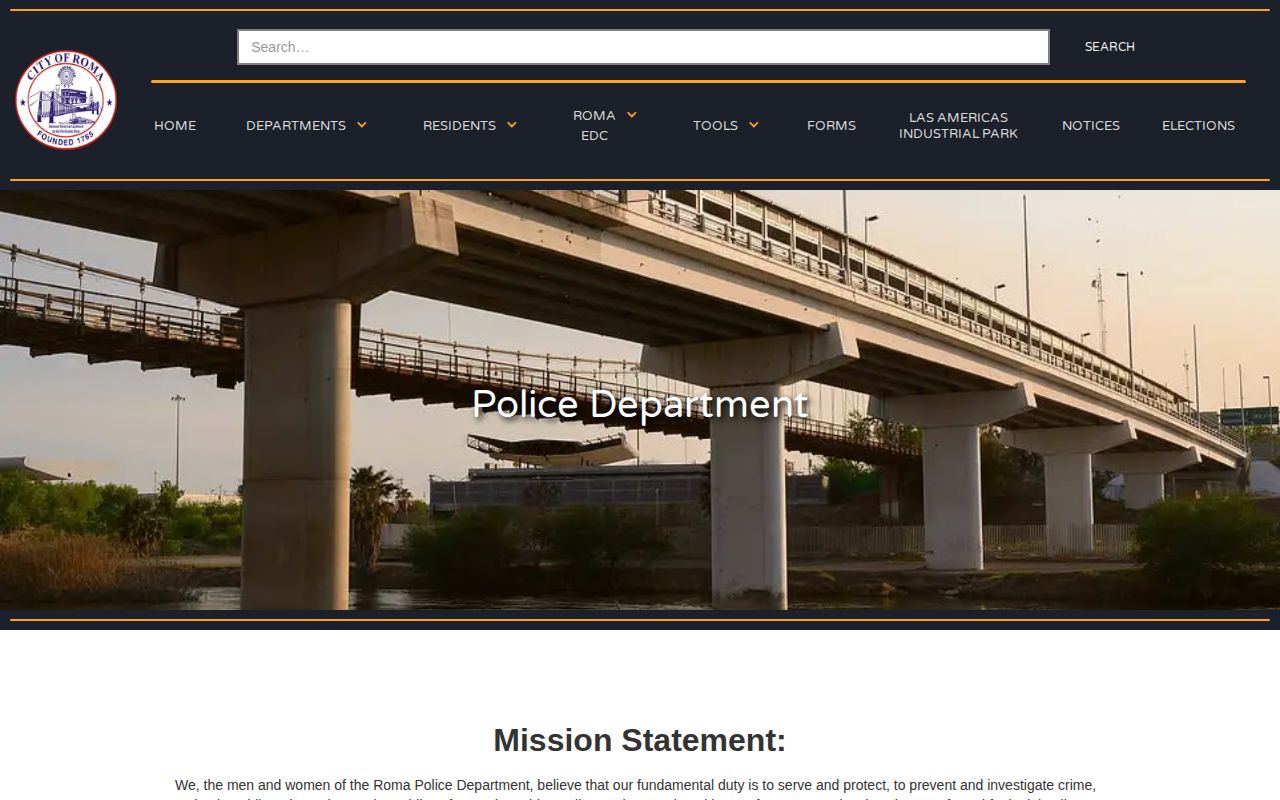 Roma arrest record source at the official Roma Police Department