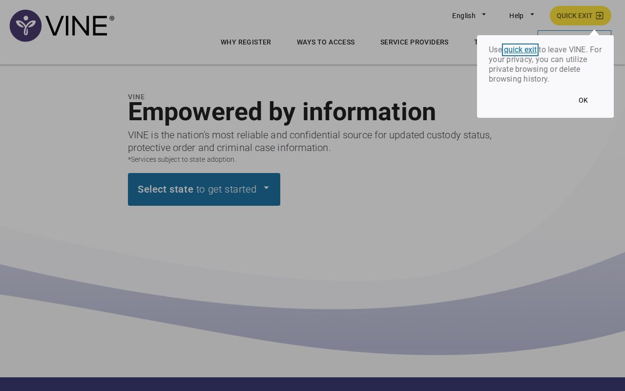 Starr County custody-status record search through VINELink